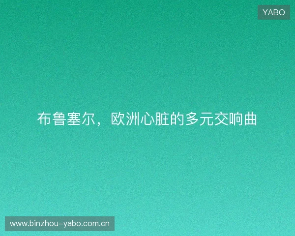 布鲁塞尔,欧洲心脏的多元交响曲 布鲁塞尔,欧洲心脏的多元交响曲